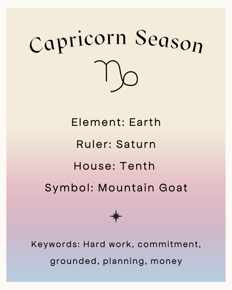 Capricorn Season is Here!